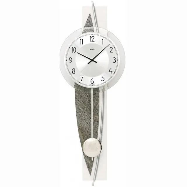AMS Wandklokken AMS - 7456 antraciet