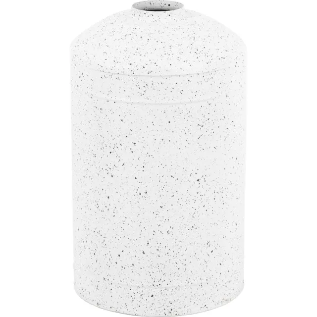 homebound by ky Metalen vaas white dots | 5,5x18x30,5cm | bloemenvaas metaal Wit