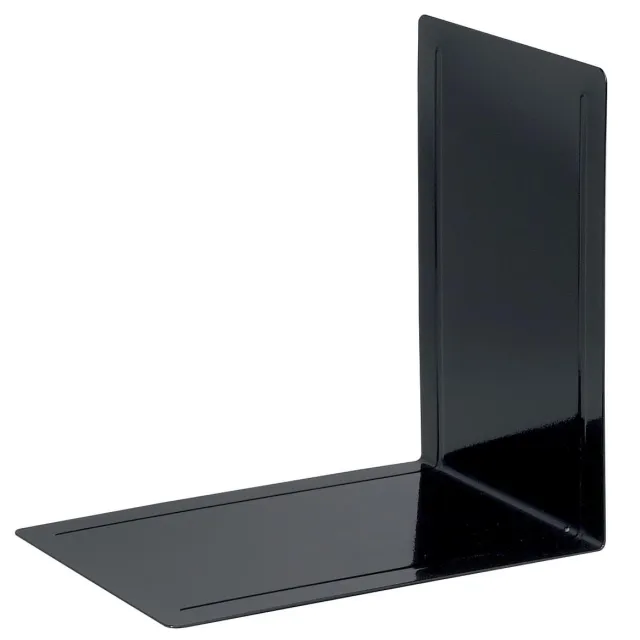 Maul ordner- boekensteun metaal 24X16x24cm zwart, set van 2 stuks