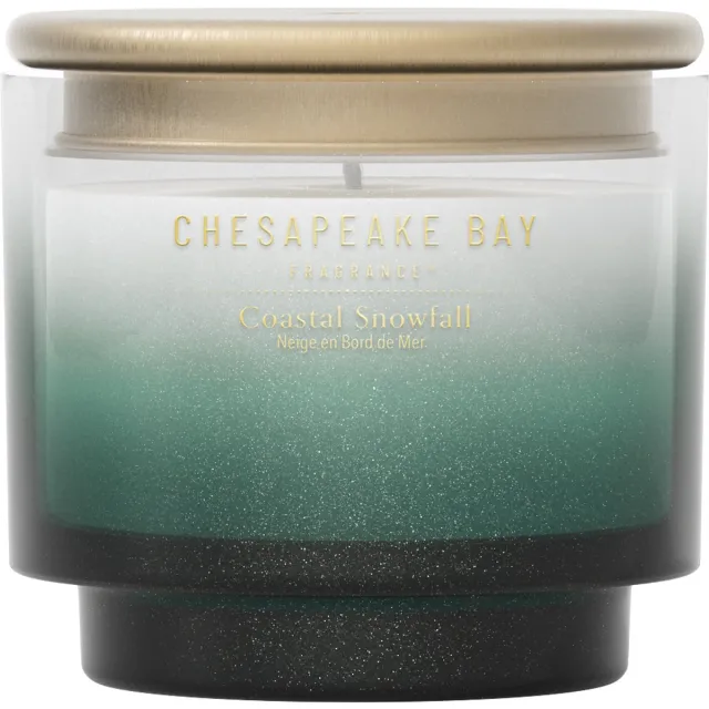 Chesapeake Bay Fragrance - Coastal Snowfall Small Geurkaars - 25 branduren Groen