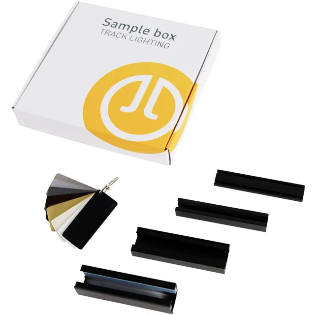 QAZQA Sample box met rails en kleurstalen Zwart - 1 lichts