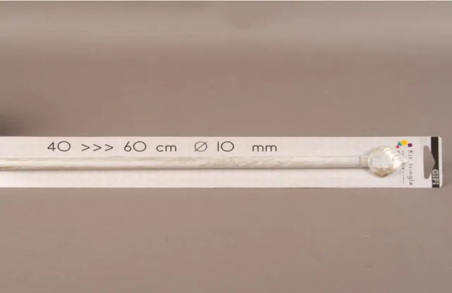 Gifi diffusion Uitschuifbare gordijnroede - 40-60 cm - antiek witte bladpunt