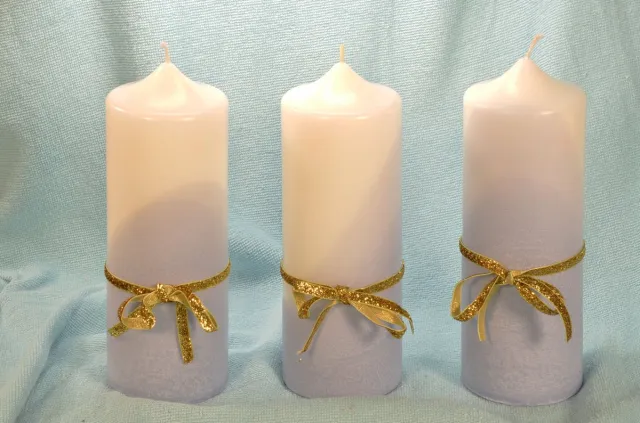 MilaNNE Candles by Milanne Exclusieve Klok kaars XXL - Blauw/Wit - 19 cm