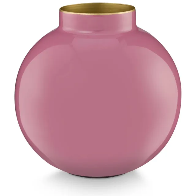Pip Studio vaas van metaal in roze, 17 cm