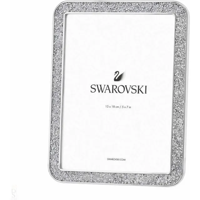 Swarovski Minera fotolijst 5351296 Wit, Zilverkleurig