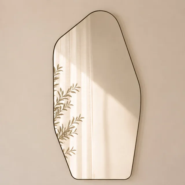 Indore Home Organische spiegel Abel - 120 x 65 cm - Zwart