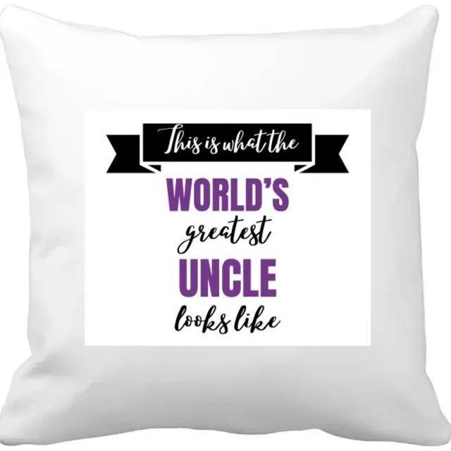 Akyol world's greatest uncle Kussen hoes - Oom - een oom - verjaardagscadeau - cadeau voor oom - kado - 40 bij 40 cm Multicolor