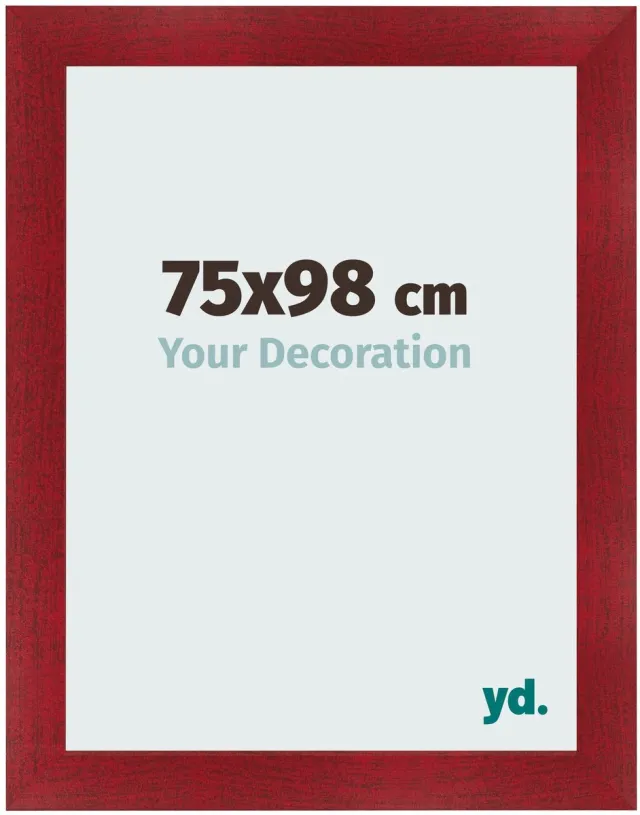 yd. Your Decoration - Fotolijst 75x98 cm - MDF - Wijnrood Geveegd - Pisa