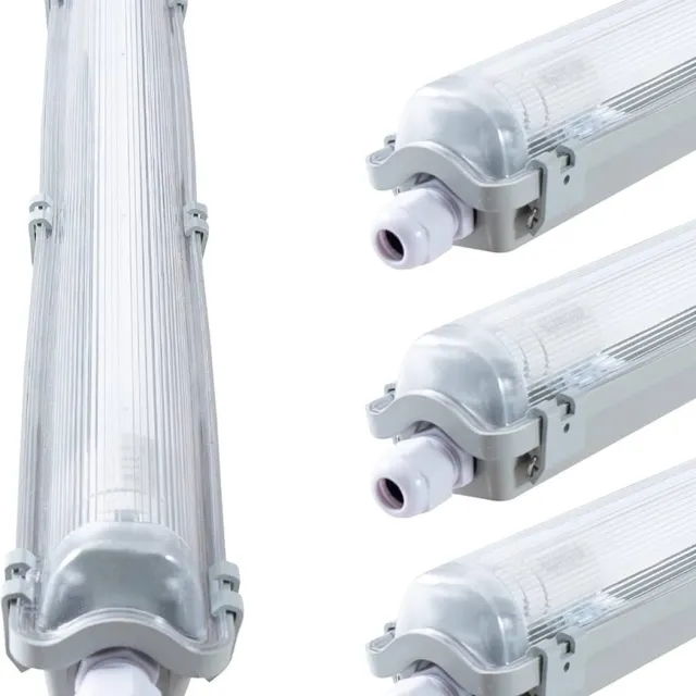 Proventa LED TL armaturen met lampen 120 cm - Koud wit licht 6500 K - Waterdicht - Complete set - 4 stuks - Tl-buizen - Tl-armaturen - Tl-verlichting