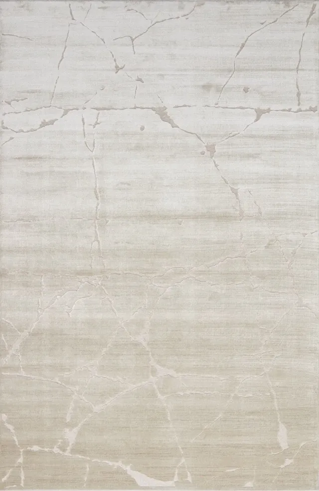 Acsento Vena Beige Vloerkleed - 160 x 230 cm - Beige - Rechthoekig - Viscose - Slaapkamer, Eetkamer, Woonkamer - Abstract - Design, Modern