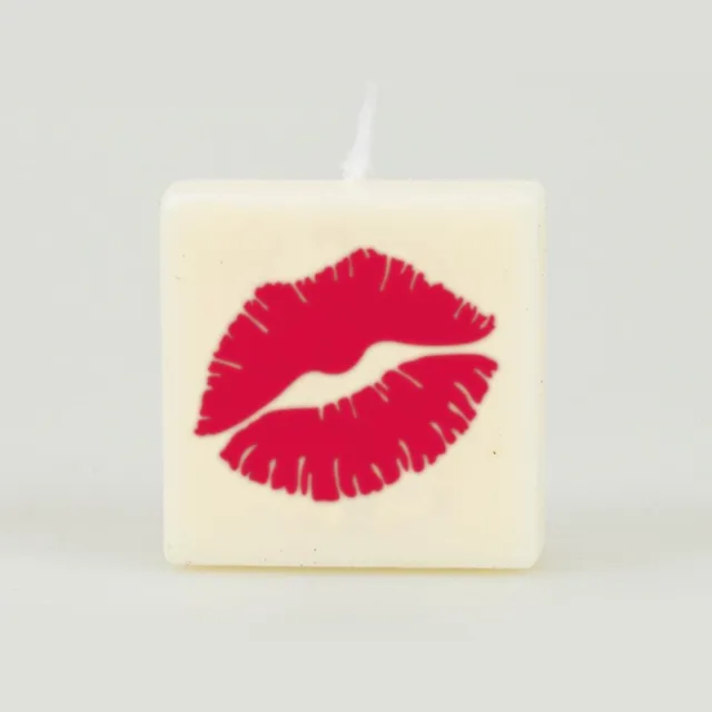 Paper dreams Letter Kaarsje - Kus Rood wit