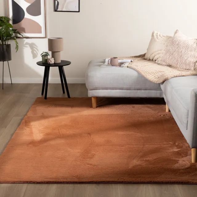 NATURL. Zacht laagpolig vloerkleed - Cozy Terracotta - 130x200cm