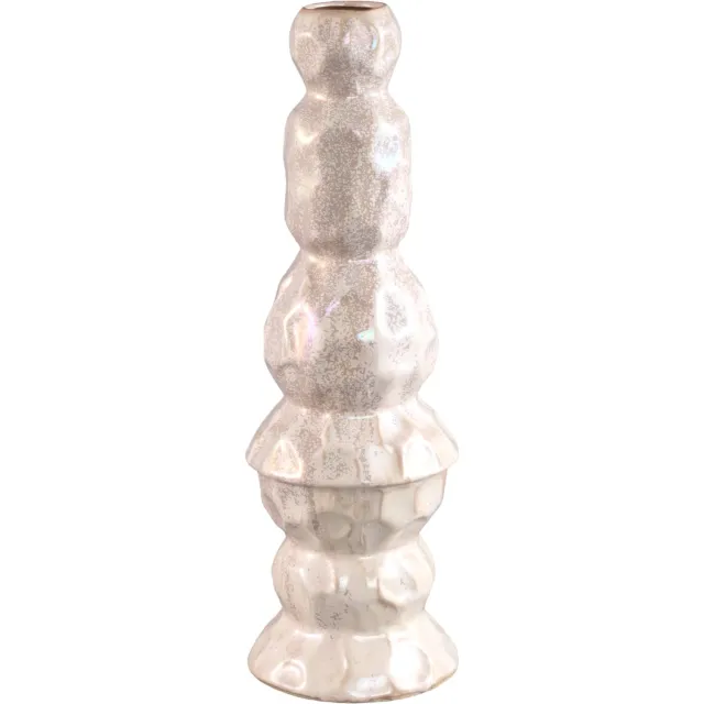 PTMD Kirsey Cream Ceramic Vase Irregular Shape B Wit