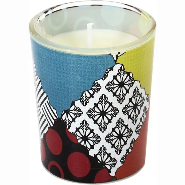HOME DECO FACTORY geurkaars x6 patchwork doos - Dg Naturel lifestyle gemengd