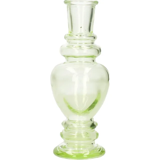 Ideas 4 Seasons Kaarsen kandelaar Venice - gekleurd glas - helder lichtgroen - D5,7 x H15 cm