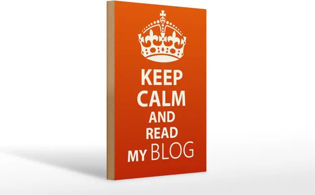 Femer Holzschild Spruch 20x30cm Keep Calm and read my block Oranje