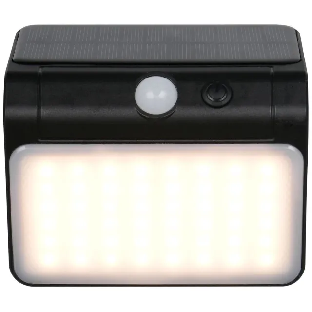 RL LIVE YOUR LIGHT REALITY OLINDA - Wandlamp - Zwart - incl. 1x SMD 2,5 W - Schemersensor - Wandmontage - Oplaadbaar - Zonne-energie - 4000K - Niet dimbaar - Bewegingssensor en orientatielicht - Buitenverlichting - IP44