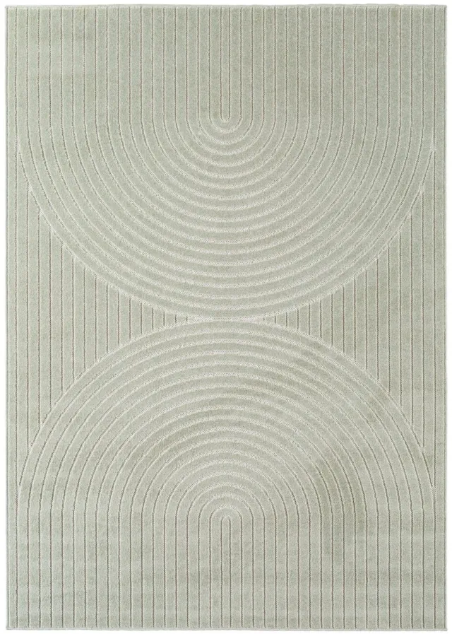 Dutch XXL Japandi Vloerkleed | Tapijt | Nova | Bogen | Groen | 140x200 cm