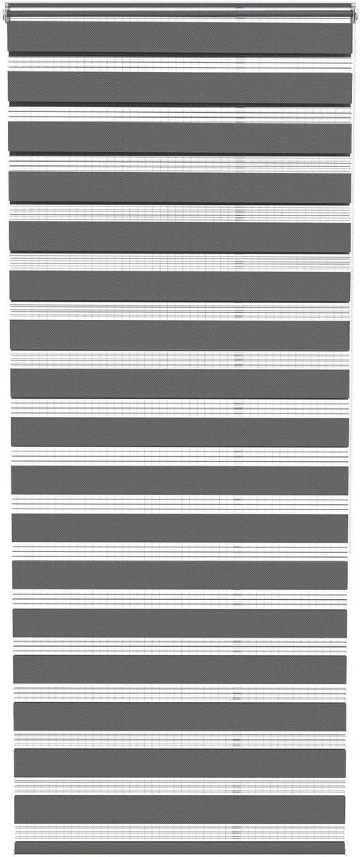 Aufun zebra rolgordijn – montage zonder boren – 90 x 220 cm – klemrolgordijn – zonwerend – met kettinglift – grijs
