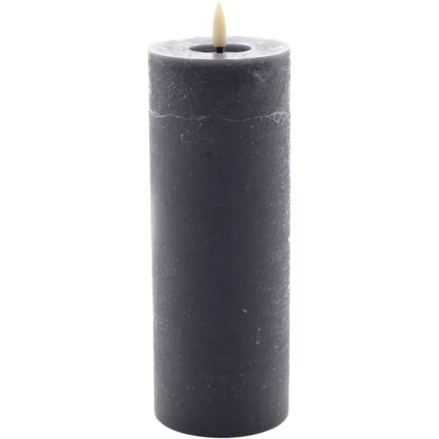 Mansion Atmosphere led kaars rustic grijs 20x7,5cm