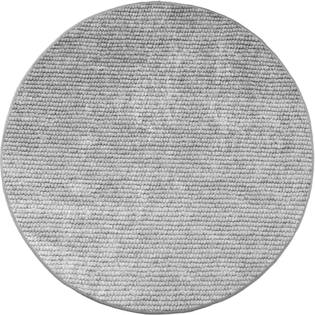 vidaXL Tapijt - Grijs - Ø - 120 - cm - 100% - Polyester - 3 - mm - Wasbaar