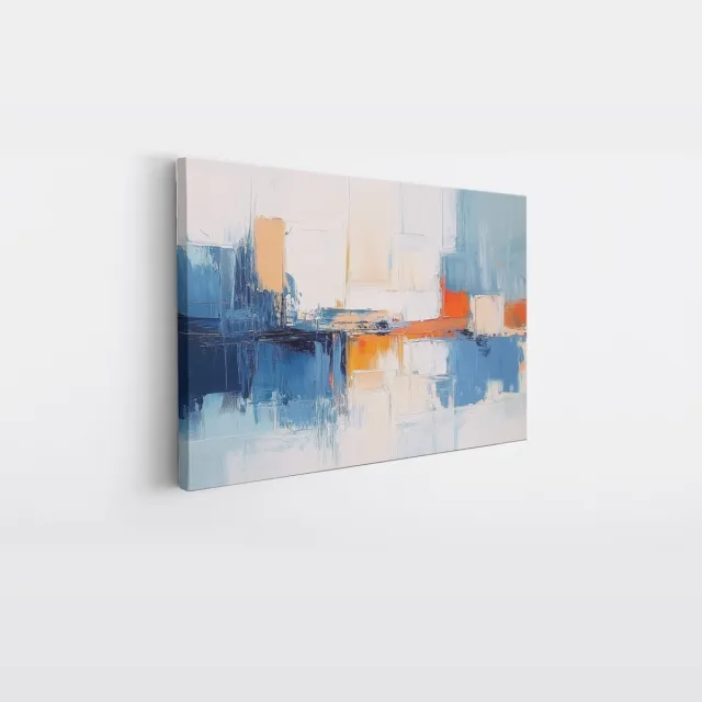 Saammp Canvas Schilderij - Balans van kleuren - Abstract - 70x50 - Foto op canvas - Wanddecoratie - Muurdecoratie Woonkamer - Slaapkamer decoratie - Canvas Print Multicolor