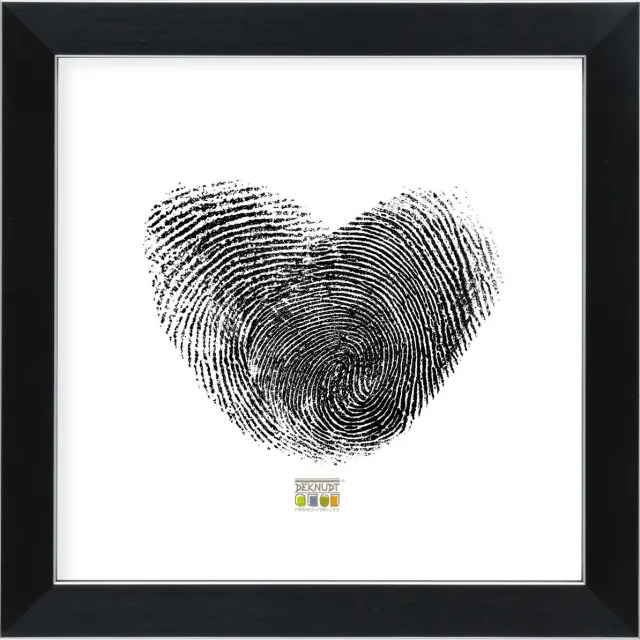 Deknudt Frames Fotolijst - Zwart met zilverbies -S41VK2 - 20x20 cm