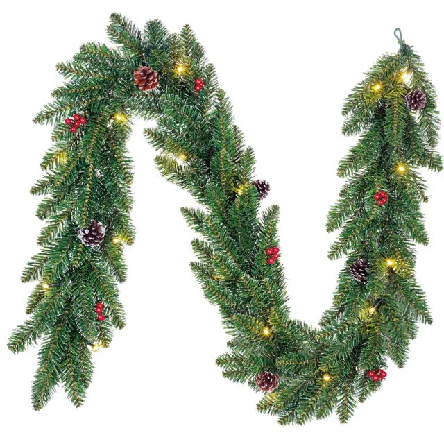 Black Box kerst guirlande Creston met verlichting(180 cm) Groen