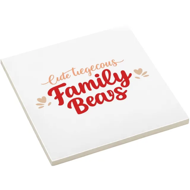 Mr Cadeautjes Fototegel Een warme familietitel met speelse nadruk op de rol van een - 15 x 15 cm, keramiek - keuken, badkamer, decoratie | cadeau Wit