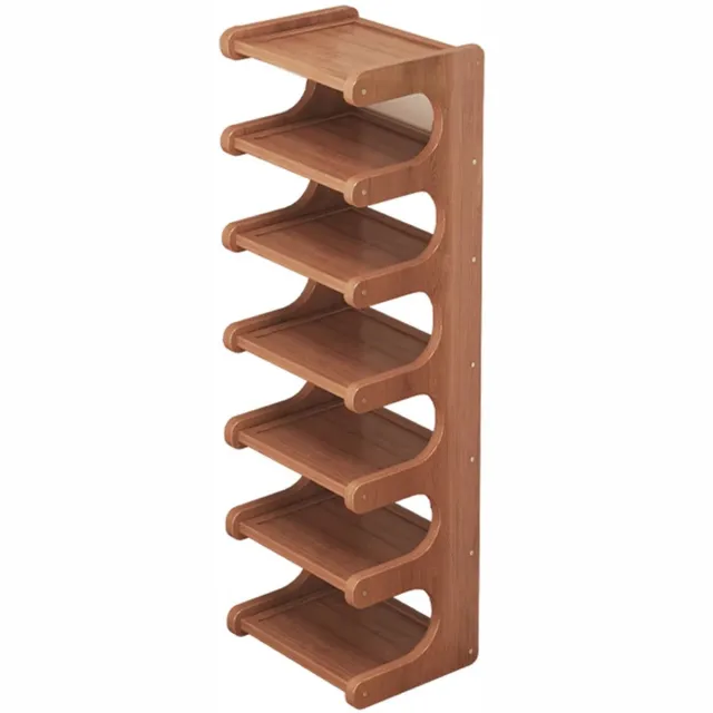 Happiq Schoenenrek - Voor Entree of Kleine Ruimte - Slank Ontwerp - Donker Kaki Hout Dark Khaki