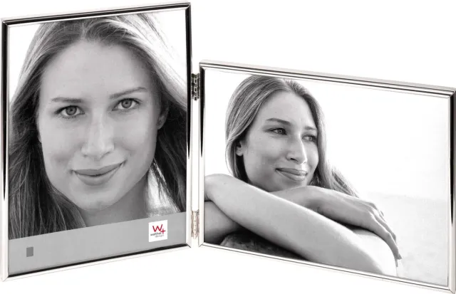 Walther WD115S Chloe - Dubbele Portretlijst - Fotoformaat 2x10x15 cm - Zilver