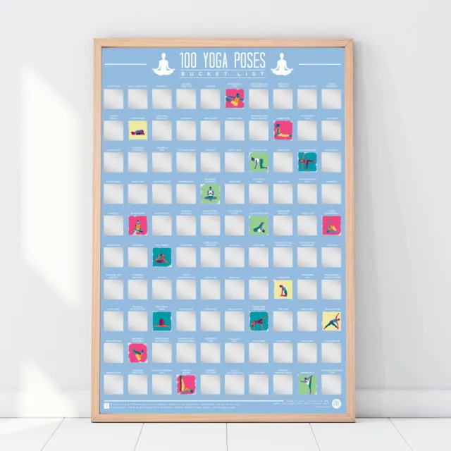 Gift Republic Krasposter - 100 Yoga Poses Multi