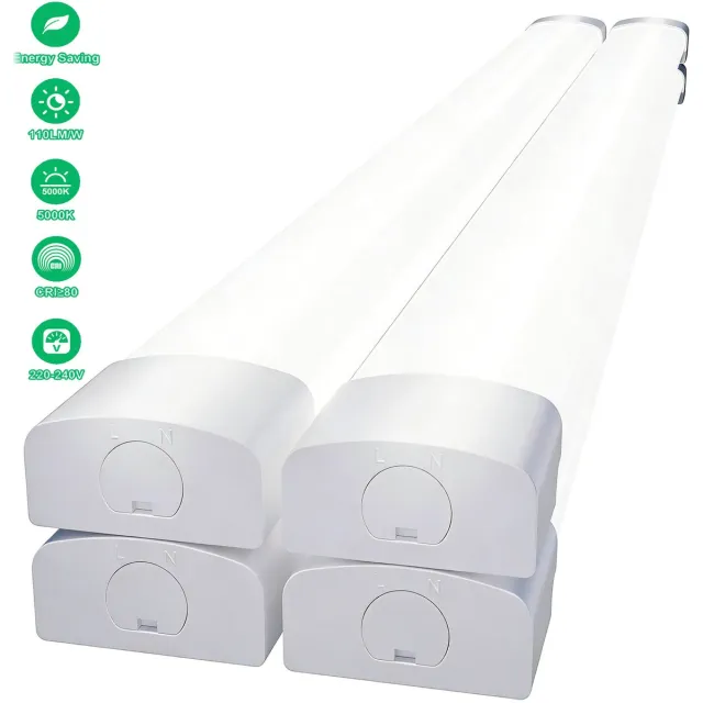 MODLICHT 4PCS LED Vochtbestendige Armatuur - Led Verlichting met Armatuur 60 cm - 18W 5000K 2000LM - Plafondlamp LED TL Werklamp - Daglicht wit