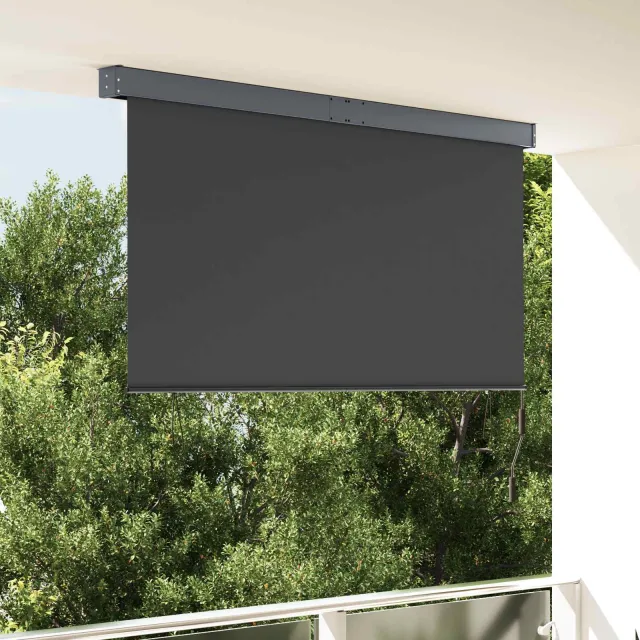 vidaXL Rolgordijn Antracietkleurig 180 x 250 cm Stof en Aluminium Anthraciet