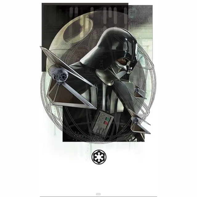 Star Wars Poster - Star Wars Darth Vader Strikers - 80 X 60 Cm - Zwart