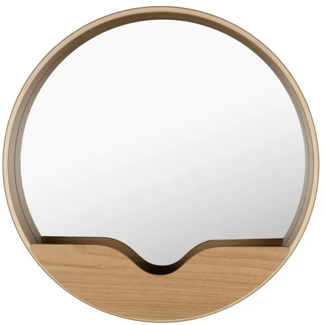 Zuiver Round Wall spiegel (60 x 60 x 8 cm) Bruin