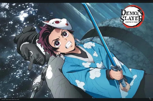 ABYSTYLE Poster Demon Slayer - Tanjiro & Urukodaki 91,5x61cm Divers