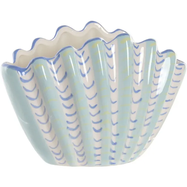 Home ESPRIT Vaas Home ESPRIT Hemelsblauw Keramiek Schelp Mediterrane 22 X 11,3 X 15 CM