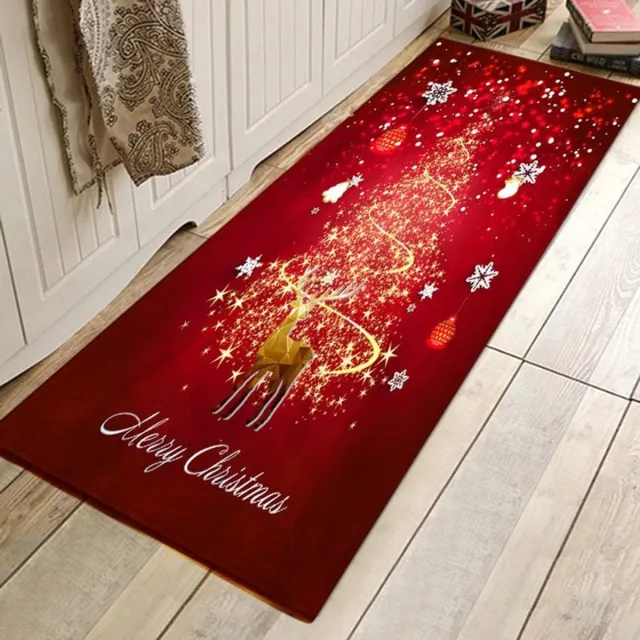 whiqutey Deurmat-Kerst-Deurmat-Antislip-Wasbare-Kerst-Tapijt-50x80CM Veelkleurig