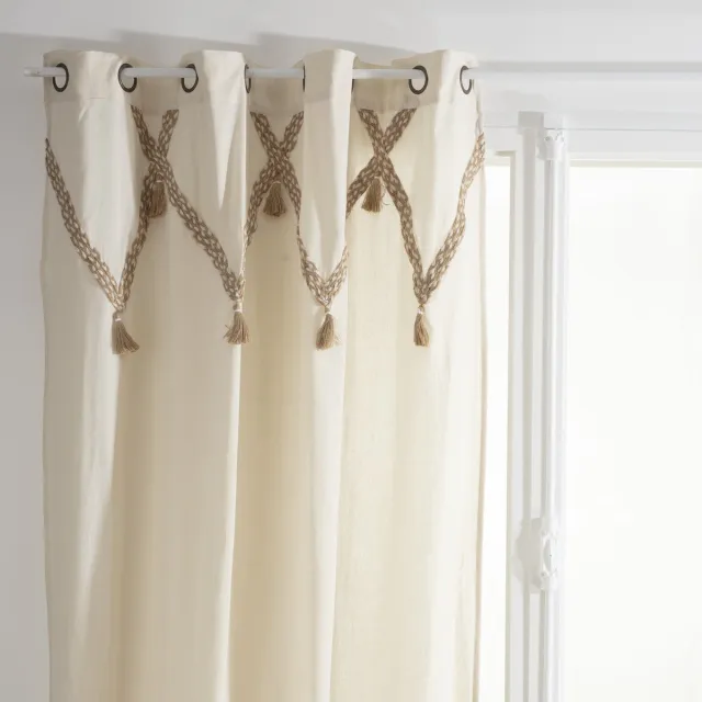 Atmosphera Carmen Jute Gordijn 140x260cm - Beige