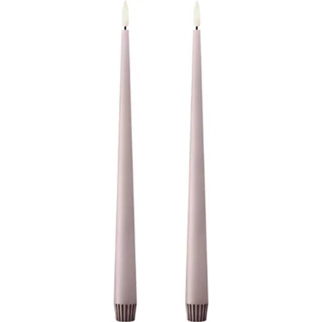 Ester & Erik Led Taper kaars 30cm soft rose set van 2 Roze