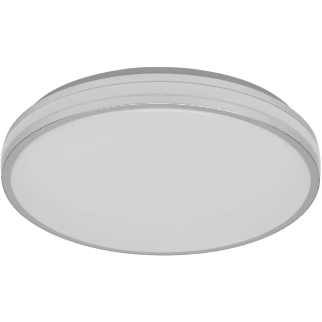 Osram ORBIS Caleb LED Plafondlamp 385mm, 24W, 3000K warm wit, Zilver, Metaal met Kunststof ring, IP20