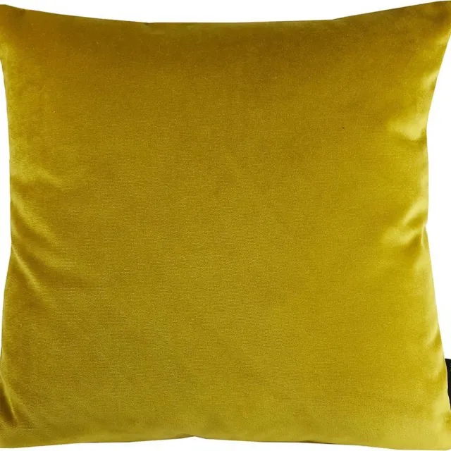 Home Junky Kussen velours limoncello 45x45 mosterd geel
