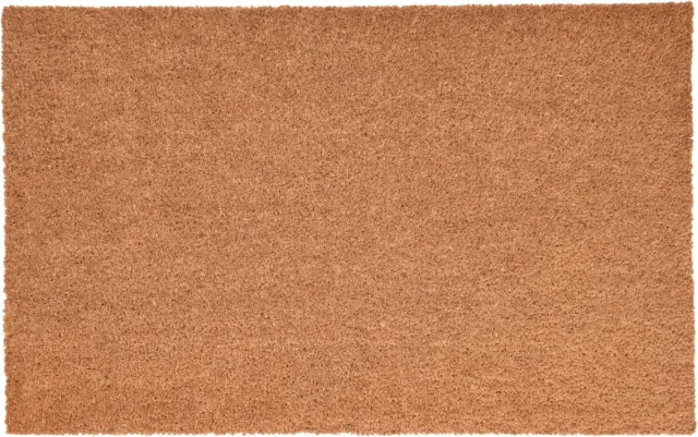H&S Collection Deurmat - voor binnen - kokosvezel - 80 x 50 cm - Droogloopmat - schoonloopmat Naturel