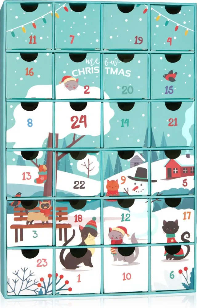 Brubaker Adventskalender Katten - voor Kattenliefhebbers - Kerstkalender met 24 Vakjes om zelf te vullen met kleine Cadeautjes Cats