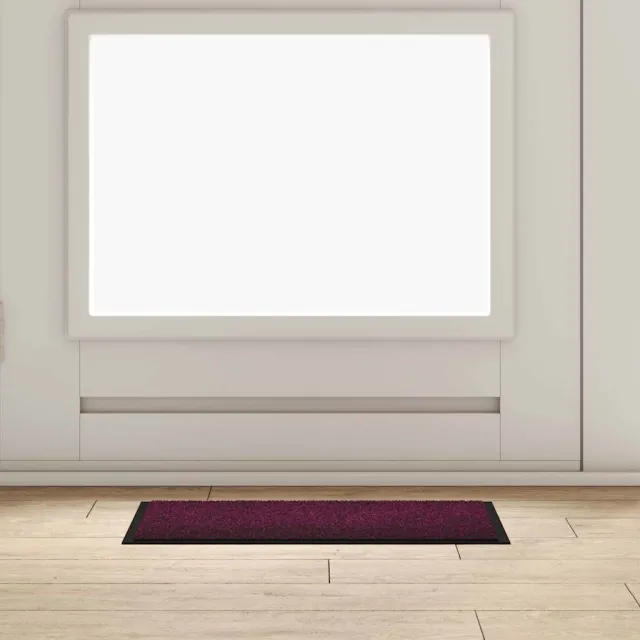 vidaXL Deurmat Bordeauxrood 60 x 40 x 1.2 cm Teddy Stof