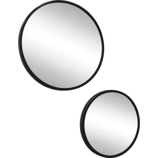 LOFT42 Mirror - Spiegels Rond - Zwart - Set van 2 - Ø45 & Ø35
