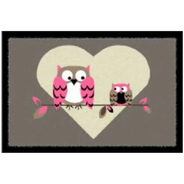 Hanse Home Deurmat Uilen Wasbaar 30°C 40x60 cm Roze