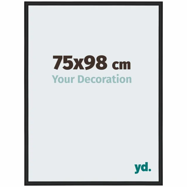 yd. Your Decoration - Fotolijst 75x98 cm - Aluminium - Zwart Hoogglans - Miami