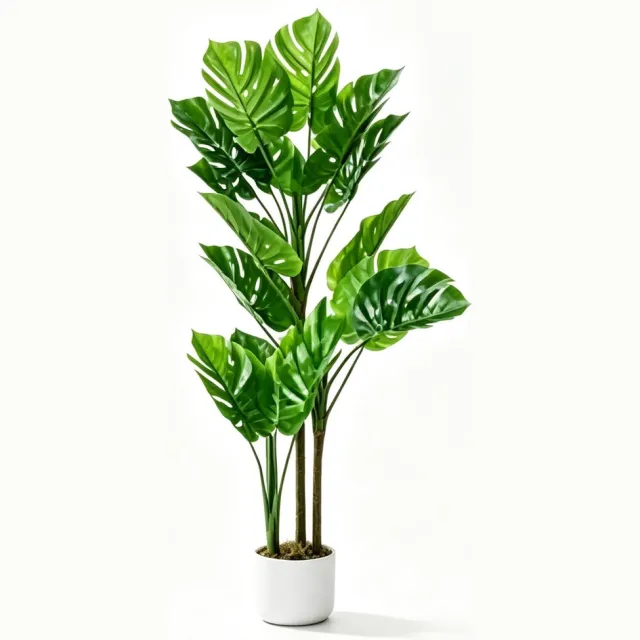 Danky Kunstmonstera 110cm — Onderhoudsvrij — Decoratieve kunstplant voor cadeau groen